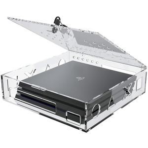 PS4 게임 콘솔용 스카이윈 아크릴 잠금 상자 - 안전하고 보호되는 공용 콘솔 플레이스테이션 슬림 프로와 호환됩니다