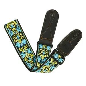 기타 베이스용 스트랩 Qfs69 Blue Peacock어깨스 스랩 악기멜빵 통스 일렉스 기타끈 어깨끈 기타줄 어깨 스