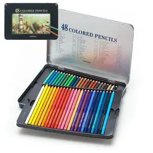 문화 색연필 48 (틴케이스) 세트 문구용 팬시용 수채화 미술 그림