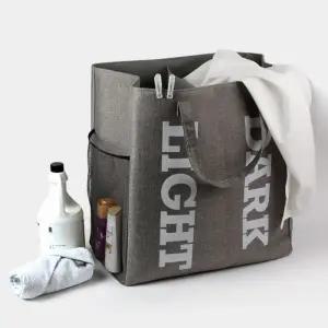 분리형 정사각 포켓 호텔 햄퍼 세탁 빨래 바구니 80L린넨카트 트롤리 바스켓 물수거함 빨래통 빨래함 보관