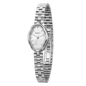 버니 실버 시계 여성 고급스러운 여성 손목시계 빈티지 구리 거울 모양 일본 쿼츠 무브먼트 3ATM 방수 올 스테인리스 스틸 패션 여성 손목시계 생일 선물