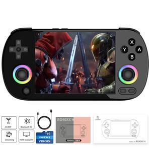 RG40XX H 레트로 휴대용 게임 콘솔 RG40XXH 64 TF 카드 프리로드 5000+ 리눅스 64비트 시스템 4.0인치 IPS 화면 WiFi 블루투스 HD TV 출력 블랙