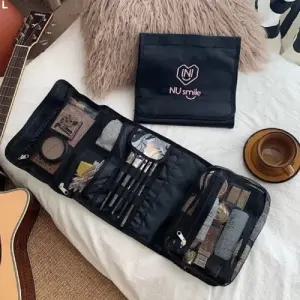 손잡이 여행용 멀티 파우치 DHH G45 블랙새면용품치 화장품치 다용도치 백치 메이크업치