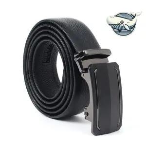 스타일리시 블랙 자동버클 소가죽 벨트 남성용 남성벨트 양복벨트 세미정장벨트