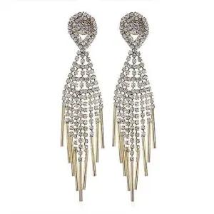 여성 화려한 큐빅 드레스 귀걸이 롱 귀걸이 귀걸이선물 여자귀걸이 심플귀걸이