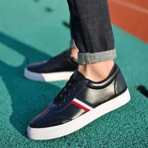 남성 클래식 삼선 레더 스니커즈 남자 운동화 2컬러 남성운동화 남성스니커즈