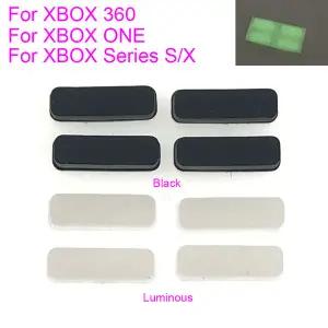 호환 XBOX 360XBOX ONEXBOX 시리즈 S X 게임 컨트롤러 풋 커버 용 접착 교체 수리 부품이있는 1 세트 고무