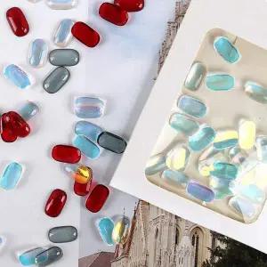 투명 레진 얼음 네일 스톤 믹스 언포일 아트장식