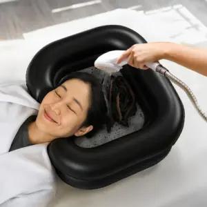 샴푸베드 머리 노인 환자 휴대용 에어 푸대 간병수술준비물 용품 이대 이세발 감는대야 감겨주기 의자 목욕