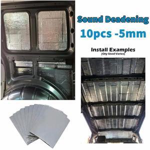 10 시트 단열 사일런트 후드 매트 절연 사운드 데드너 데드닝 프루핑 자동차 5MM
