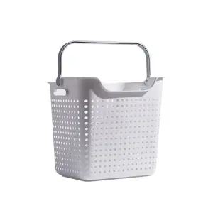 세탁 빨래 바구니 40.6x38.2cm 대형 37L 1개 쿨그레이소품 수납 정리 바스켓 장난감 플라스틱