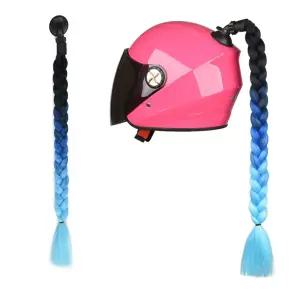 3S 오토바이 헬멧 장식 드레드락 B37-001블루스카이스티커 악마뿔 악마 용품 소품