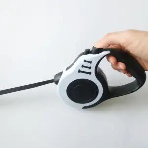 길이조절 펫 산책 리드줄 강아지 목줄 화이트 5M 산책끈