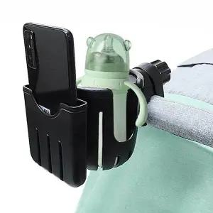 [하프클럽/알티피아]유모차 컵홀더 스마트폰 거치대 블랙 핸드폰거치대