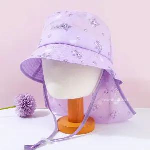 쿠로미 러블리 패턴 버킷햇벙거지 버킷햇 햇빛가리개모자 어린이