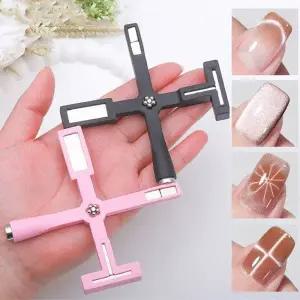 [셀러에이드]네일 자석 젤용 원형 듀얼 마그넷 플라워 디자인 멀티 네일아트