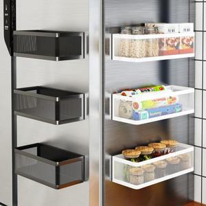 주방 냉장고 측면 보관 바구니, 가정용 마그네틱 어트랙션 랙, 조미료 벽걸이