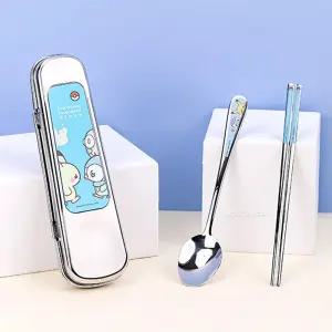 포켓몬스터 슈퍼클린 올스텐 수저 케이스 3P세트유아식기 멀티 캐릭터 이유용품 젓가락 아동