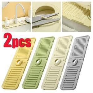 깔끔한 스플래시 수전 가드 및 배수 매트, 싱크대용 실리콘