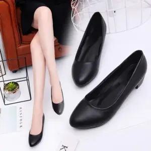 통굽 펌프스 로우힐 3.5cm 구두 베이직 여성 미들힐 다우리협력업체02 여자구두 펌프스