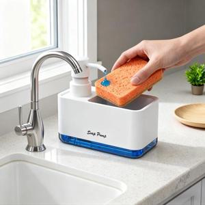 주방용 세제 디스펜서, 스펀지 홀더가 있는 액체 캐디 비누 펌프