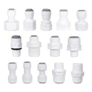 10개 스트레이트 RO 물 피팅 수컷 암나사 1/4 3/8 커플링 호스 파이프 커넥터 필터 역삼투압 부품 새 제품