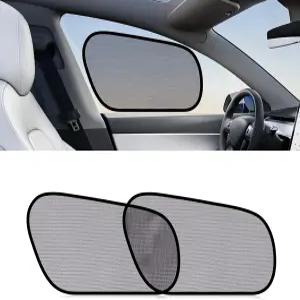 운전자를 위한 XCBYT 테슬라 모델 Y 차량 창문 그늘막 햇빛 차단기를 2개의 PCS 부착 측면 가리개 단열재