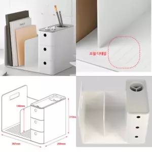 데스크 책꽂이 북엔드 상정리함 고정 서류 꽂이함 앤드 파일 꽃이