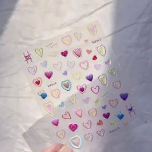 컬러 하트 네일 아트 스티커