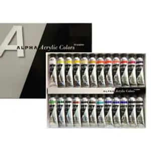 알파 준전문가용 실버라벨 아크릴물감 20ml 24색미술용품 용물감 그림