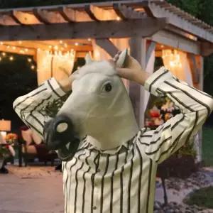 라텍스 가면 백마가면파티 가면무도회 학예회 장기자랑 할로윈 데이 용품 소품 말가면 모양가면