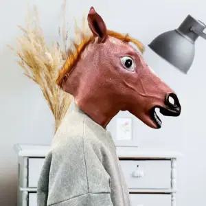 라텍스 가면 갈색 말가면파티 가면무도회 학예회 장기자랑 할로윈 데이 용품 소품 모양가면