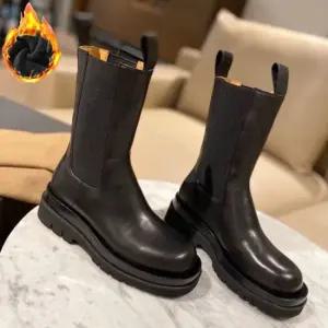 여성 기모안감 캐주얼 통굽 패션 털 첼시부츠 여성레인부츠 기모레인부츠 털부츠