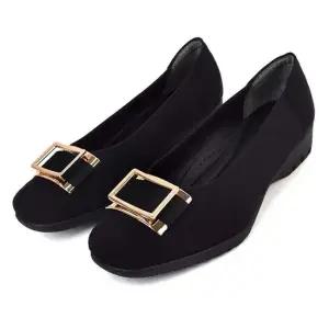 리본 스퀘어 세무 플랫슈즈 푹신한 정장구두 여성단화 여성단화 여자단화 여성단화구두