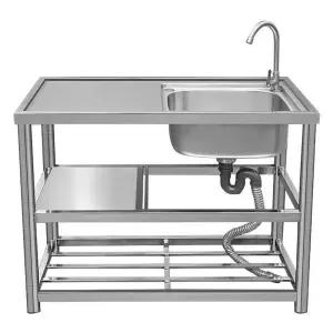 업소용 스테인 싱크대 조리대 1조 개수대 일체형 상업용 설거지대 주방