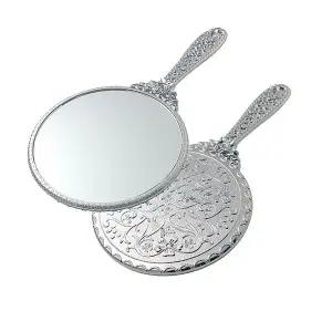 WL GS공주경 원형 대 실버 손거울