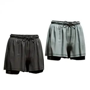 이중 레깅스 남성 수영 반바지 헬스 운동 자전거 쿨 여름