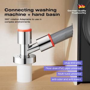 세탁기 하향관 3방향 물 분배기 배수 채널 냄새 방지 및 오버플로 특수 바닥 커넥터