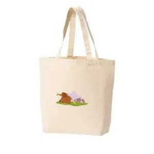 에코백 토트백 맘모스 사냥 원시시대 도끼 프린트에코백