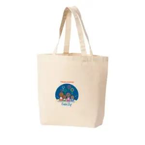 에코백 토트백 여름밤 불꽃놀이 가족 휴가 프린트에코백