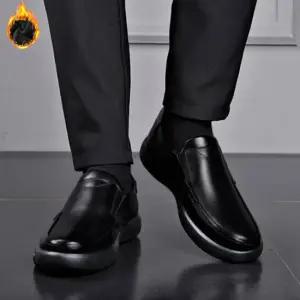 남성 겨울슬립온 기모안감 클래식 슬립온 로퍼 방한화 남성로퍼 겨울로퍼 털안감로퍼