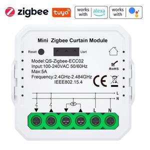 QS-Zigbee-CP03 투야 지그비 커튼 스위치 모듈 롤러 셔터 블라인드 모터 스마트 홈 구글 알렉사 컨트롤 앱
