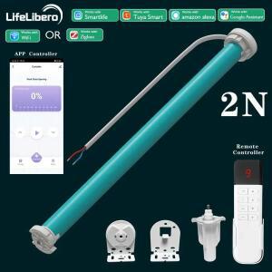 LifeLibero 투야 지그비 또는 와이파이 2N 스마트 커튼 모터 롤러 블라인드, 윈도우 38 튜브 쉐이드, 자동