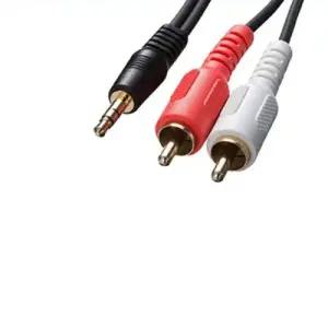 고급형 OFC 스테레오 to RCA 2선 케이블 New 1m다목적 음향 스피커 음성 스피커용