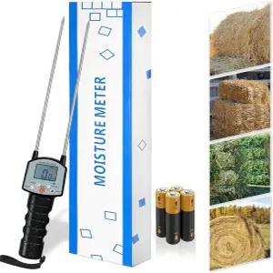 디지털 건초 수분 측정기 - 트루모이스트TM 기술 알팔파 클로버 잔디용 고강도 프로브 빠르고 정확한 농업