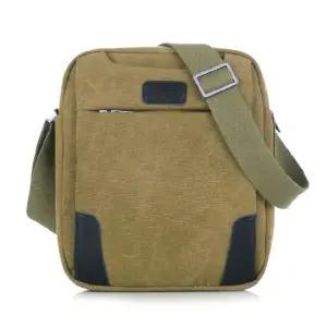 JBG10-001 남성 캔버스 메신저 크로스백 카키 메신저 미니백 캔버스백 외출 학생 보조백