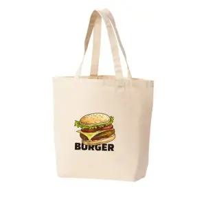 에코백 토트백 햄버거 패스트푸드 콜라 프린트에코백
