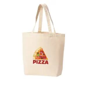 에코백 토트백 피자 조각피자 페퍼로니 프린트에코백