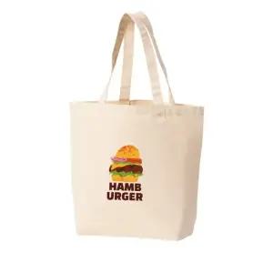 에코백 토트백 햄버거 치즈 토마토 패티 프린트에코백