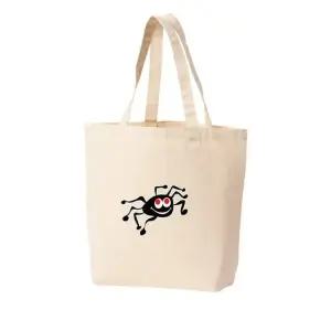 에코백 토트백 스파이더 거미 스마일 미소 프린트에코백